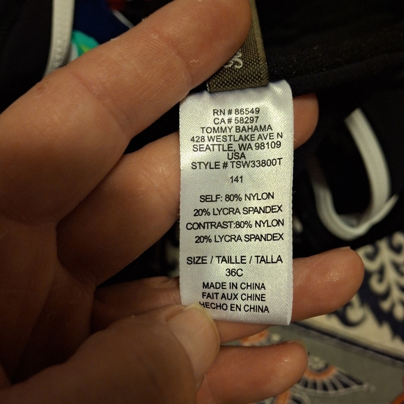 New Tommy Bahama Island Cays Cabana Underwire Halter Bikini Top. - Picture 7 of 13